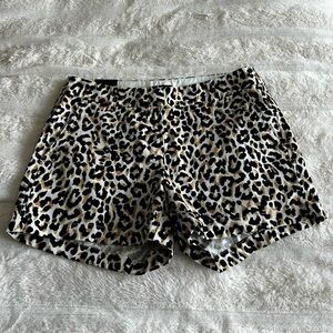 Leopard Print Chino Shorts